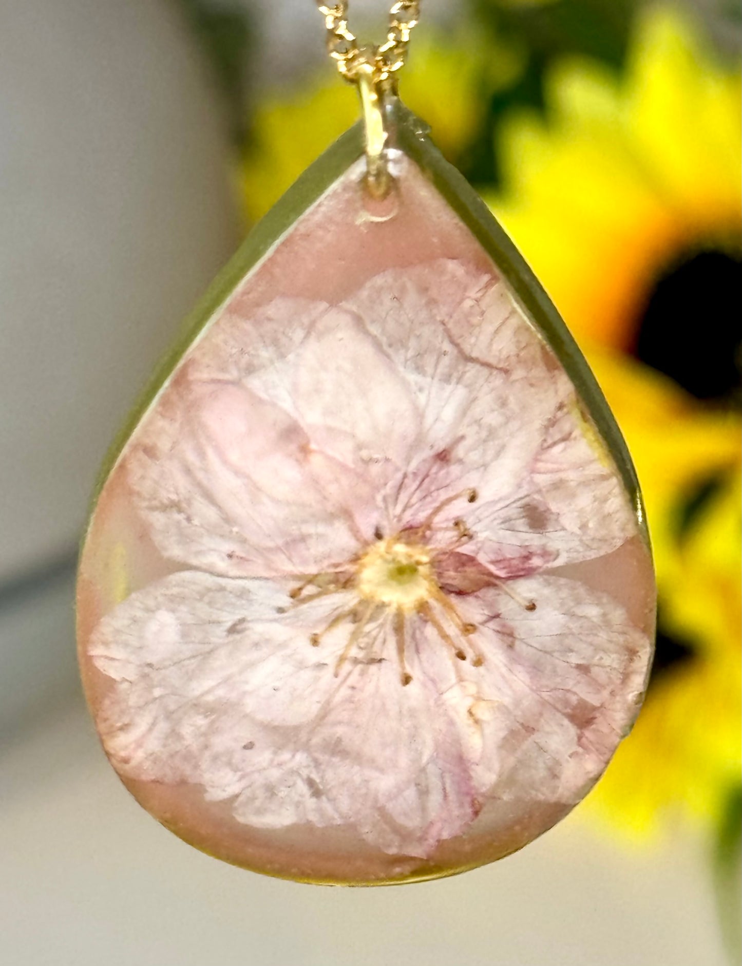 Bohemian Seasons - Spring Pendant | Handmade Floral Resin Necklace
