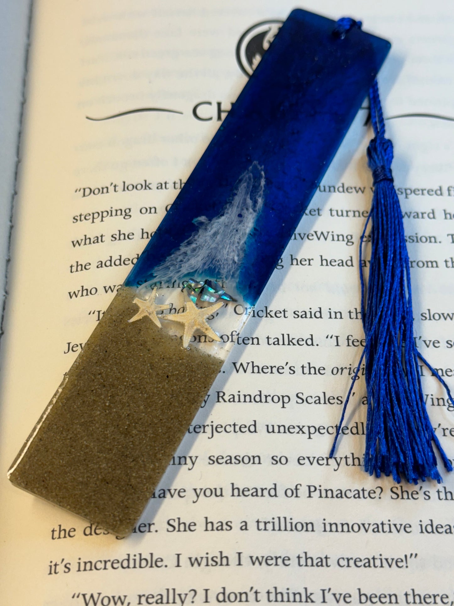 Ocean Resin Bookmark with Real Shells and Sand | Book Accessories | Back to School Gifts | Teacher Appreciation | Set of 1