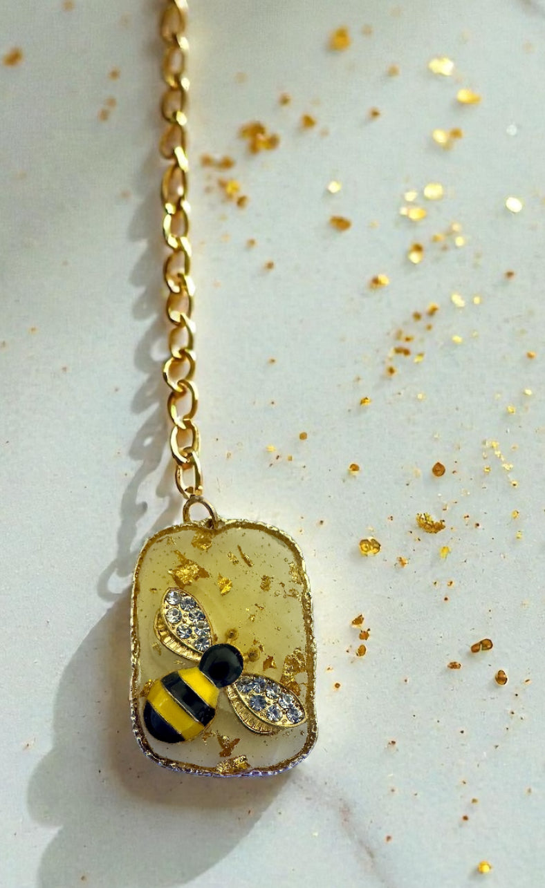 Bee Kind • Bee Strong • Bee Golden
One-of-a-Kind Handmade Bee Pendant Necklace