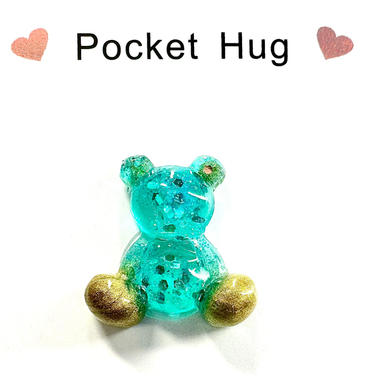 Set of 10 Sparkly Teddy Bear Pocket Hugs | Personalized Family Gifts | Heartfelt Bear Token | Stocking Stuffers | Unique Christmas Gifts