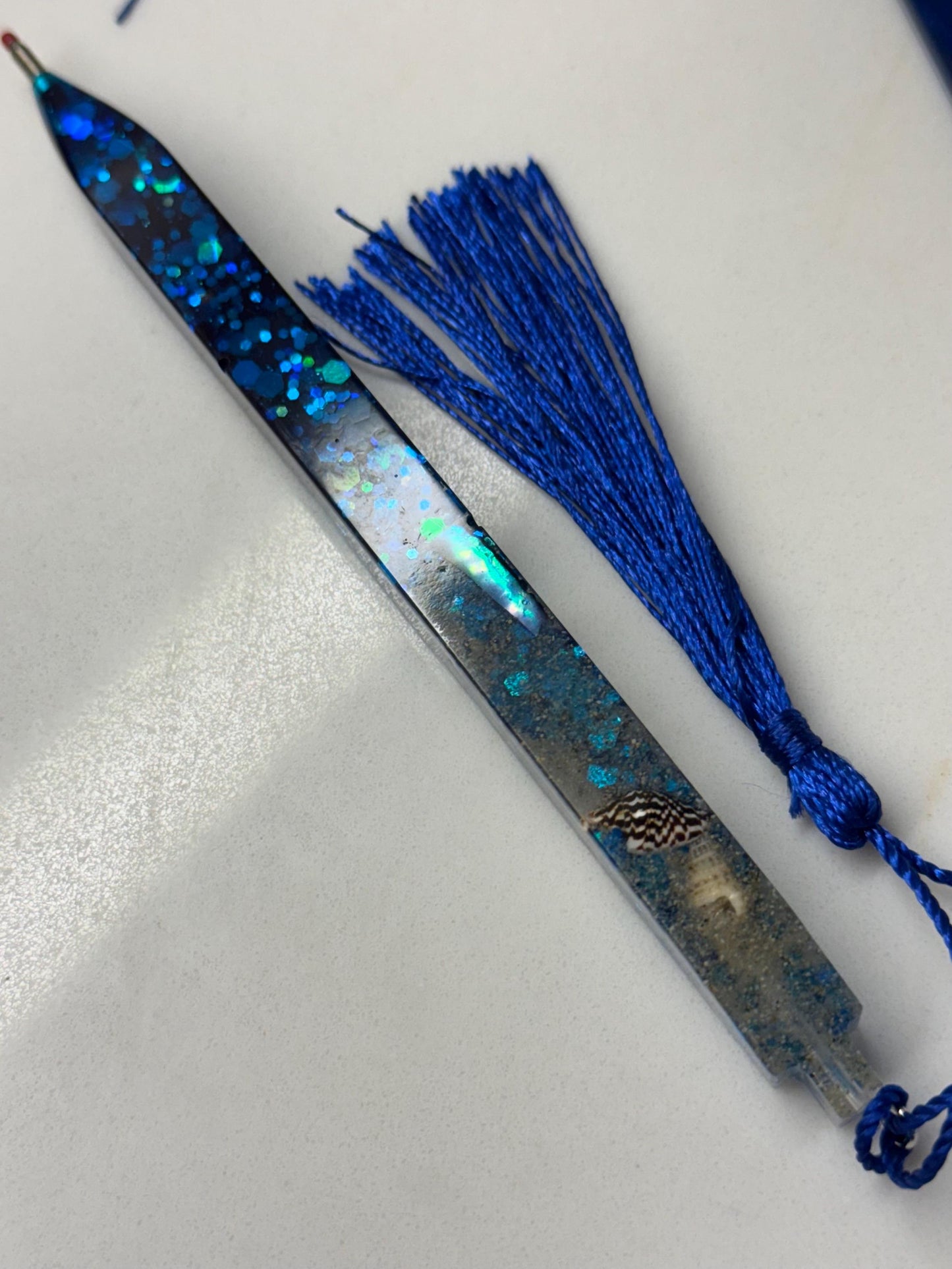 Handcrafted Resin Ocean-Themed Stationery Sets – Notebook, Pen, and Bookmark Combo | Handmade Gifts | Unique Christmas Gifts