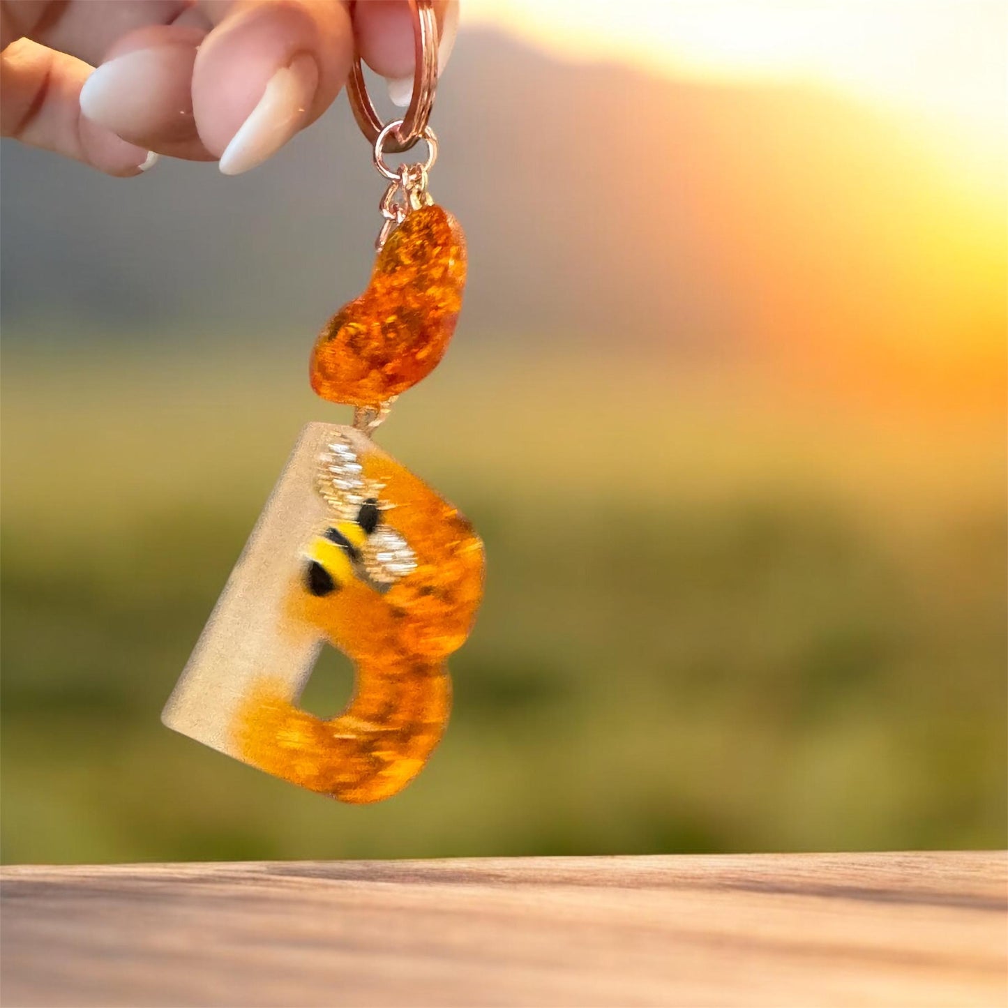 Personalized Resin Letter Keychain | Unique Gift for Her | Custom Initial Keychain | Unique Mothers Day Gifts