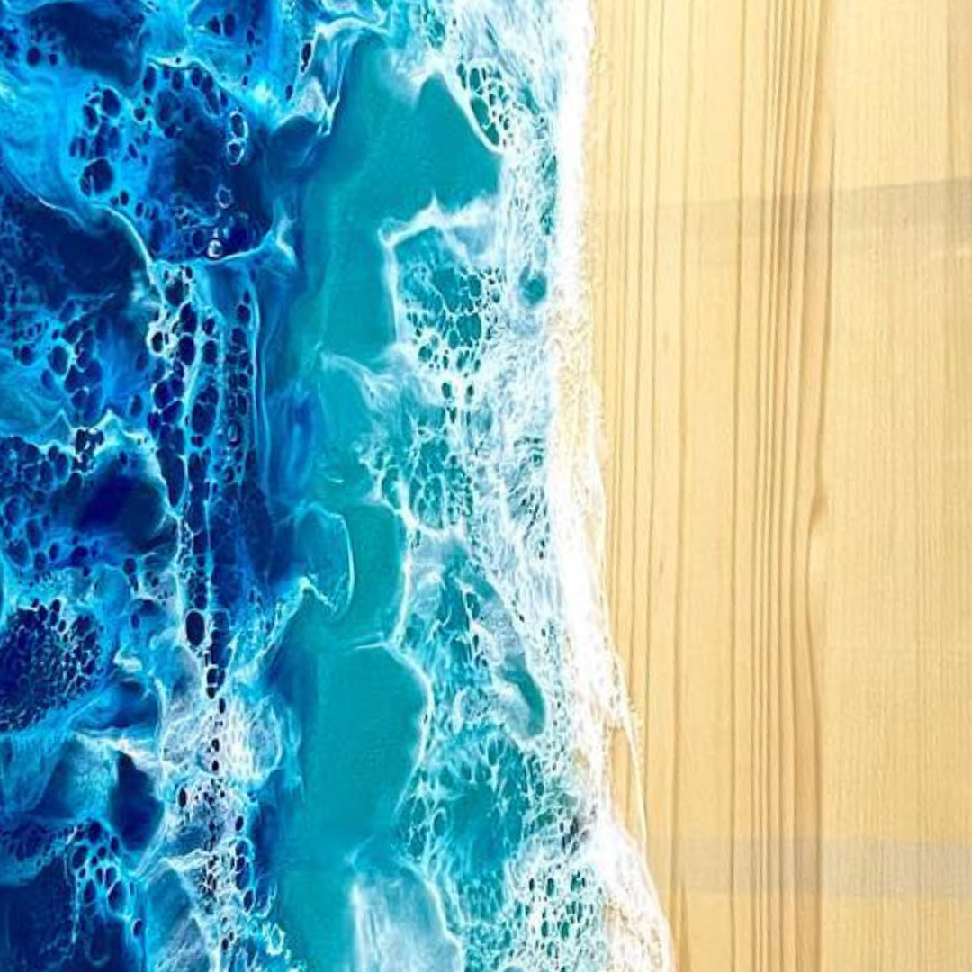 Resin Art Ocean Coasters Set of 4 | Unique Gift | Home Decor | Stocking Stuffers | Unique Christmas Gifts