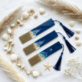 Ocean Resin Bookmarks – Set of 3 (Real Sand & Shells)