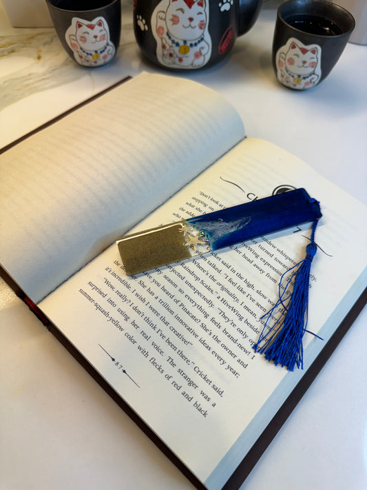 Ocean Resin Bookmark with Real Shells and Sand | Book Accessories | Stocking Stuffers | Christmas Gifts | Set of 3