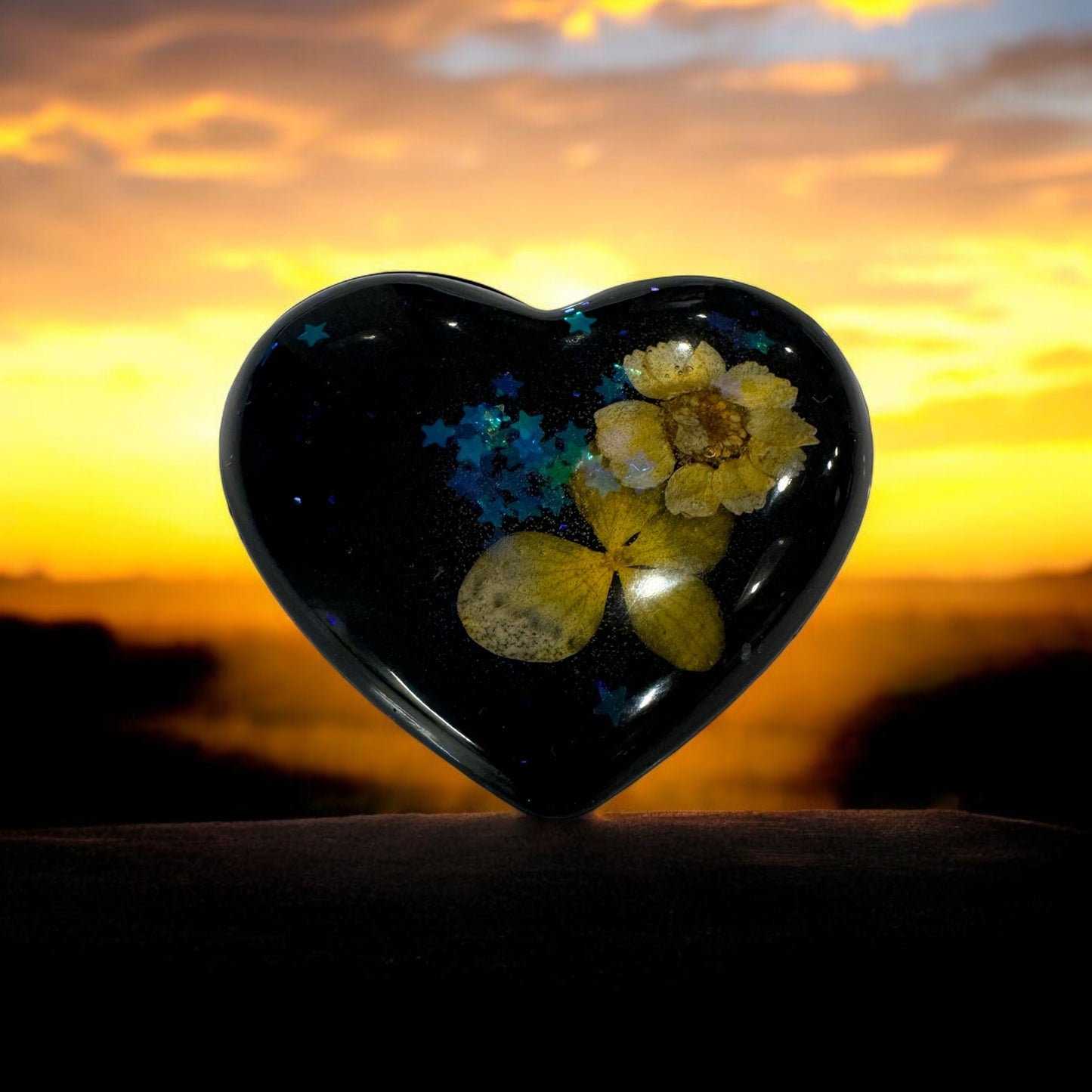 Resin Memorial Heart Pendant, Keychain, or Pocket Keepsake for Pet Lovers