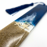 Ocean Resin Bookmarks – Set of 3 (Real Sand & Shells)