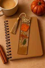 Autumn Botanical Resin Bookmark — Handmade, Limited Edition