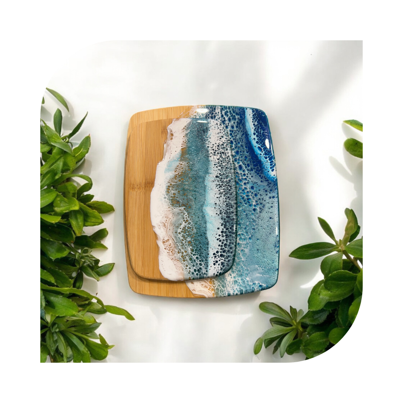 Ocean Charcuterie Board Set – 3 Sizes – Handmade Coastal Serving Board | Unique Christmas Gifts