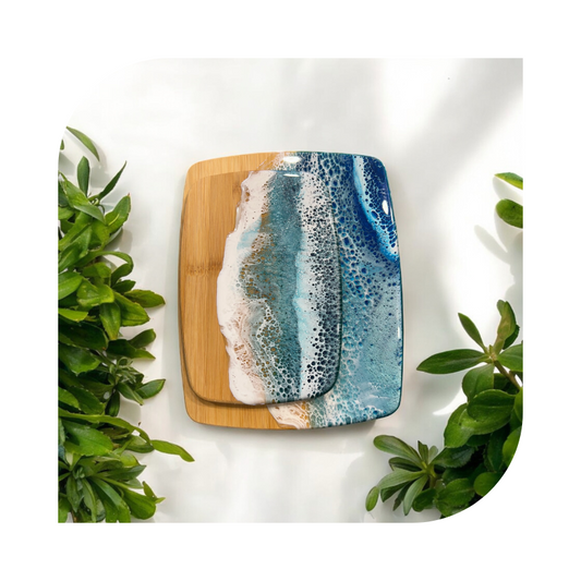Ocean Charcuterie Board Set – 3 Sizes – Handmade Coastal Serving Board | Unique Christmas Gifts