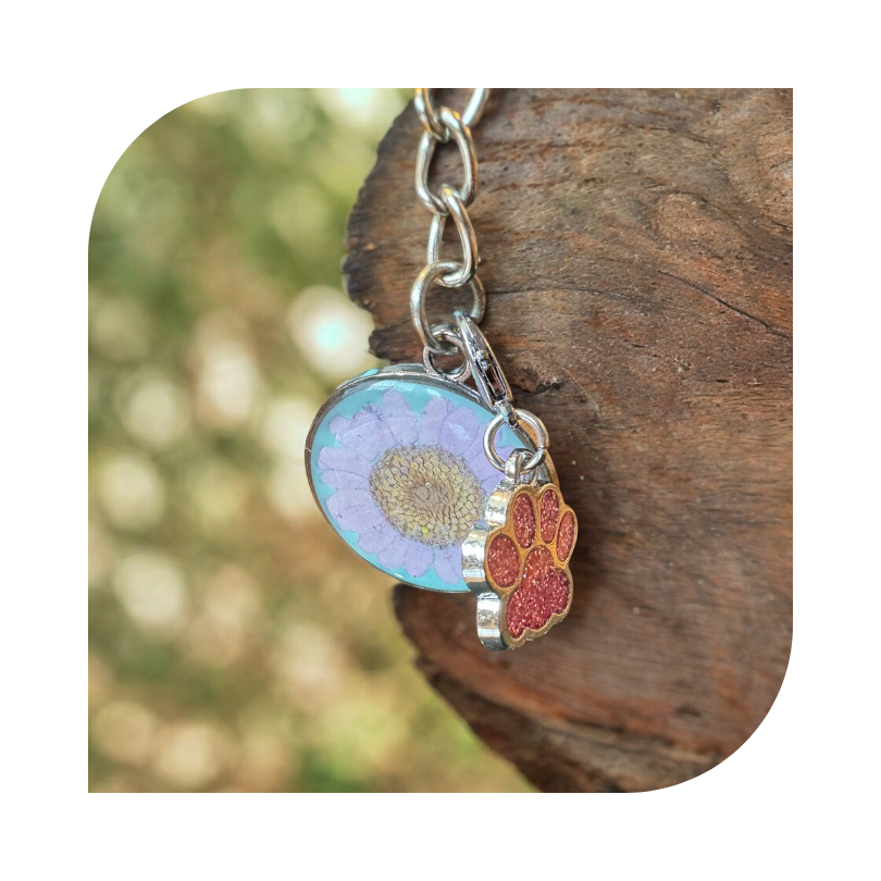 Resin Memorial Heart Pendant, Keychain, or Pocket Keepsake for Pet Lovers