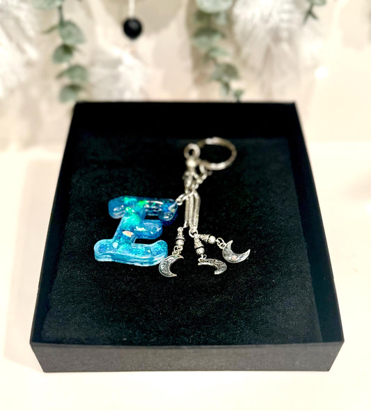 Personalized Resin Letter Keychain | Unique Gift for Her | Custom Initial Keychain