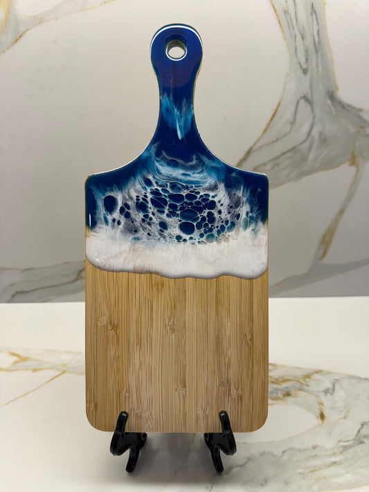 Resin Ocean Charcuterie Board – Handmade Coastal Cutting Board with Food-Grade Resin | Wedding or Housewarming Gifts | Unique Gifts