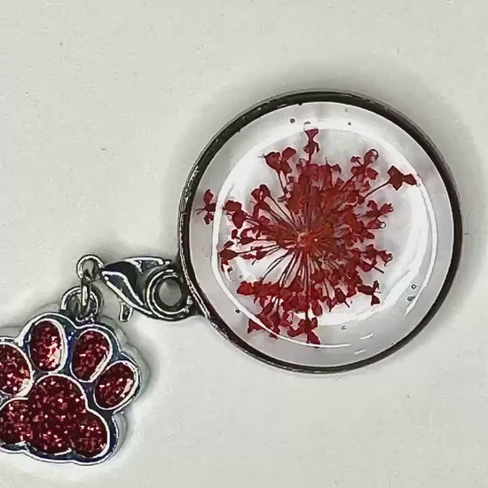 Handmade Floral and Paw Print Resin Keychains – Unique Gifts for Pet Lovers & Nature Enthusiasts | Unique Mothers Day Gifts
